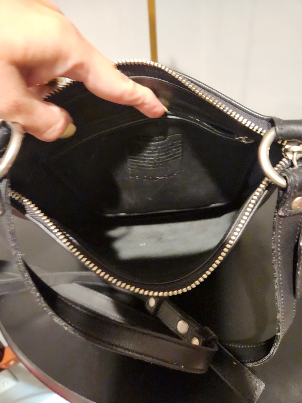 Coach Black Leather Crossbody Bucket Bag - Picture 6 of 9